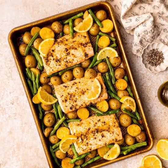 Sheet Pan Lemon Pepper Salmon - Recipe photo by livingchirpy