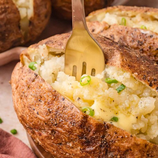 Air Fryer Baked Potato - Recipe photo by Tessies Table