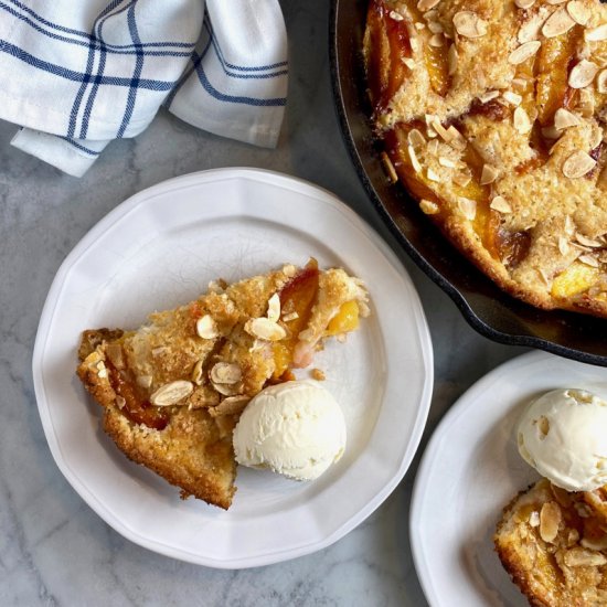 Nectarine Skillet Cake - Recipe photo by thebrookcook.wordpress.com
