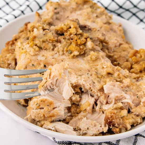 Pork Chops with Stuffing - Recipe photo by Intentional Hospitality