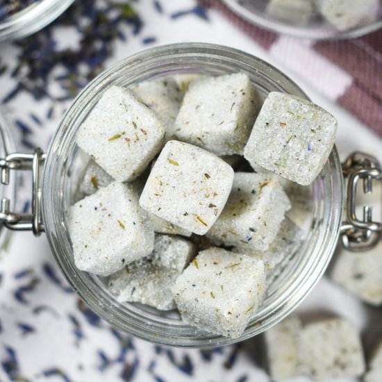 Lavender Sugar Cubes - Recipe photo by bastecutfold