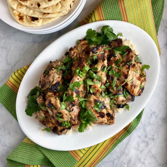 Grilled Tandoori Chicken - Recipe photo by thebrookcook.wordpress.com