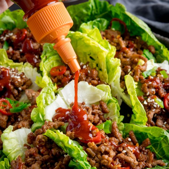 Turkey Lettuce Wraps - Recipe photo by KitchenSanctuary