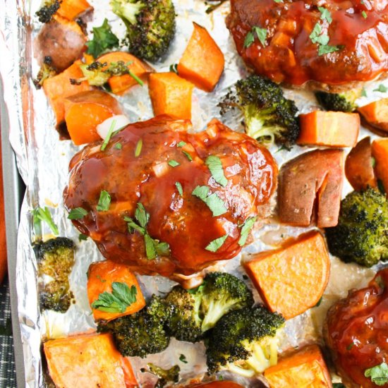 Sheet Pan Mini Meatloaf - Recipe photo by Fitasamamabear