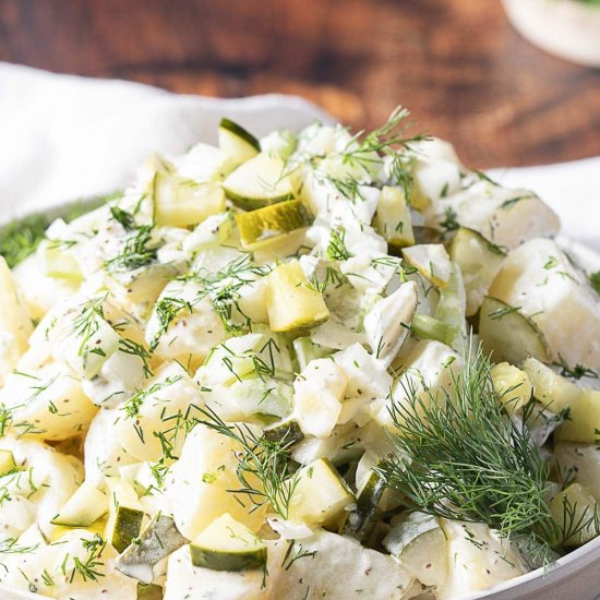 Potato Salad with Dill Pickle - Recipe photo by peelwithzeal