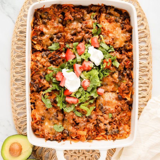 Walking Taco Casserole - Recipe photo by thedarlingapron
