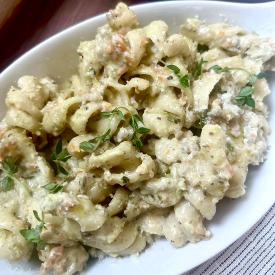 White Bolognese Fusilli - Recipe photo by Woman And The Whisk