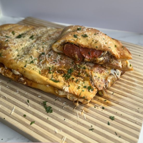 Stromboli - Recipe photo by thewholesomespoonblog