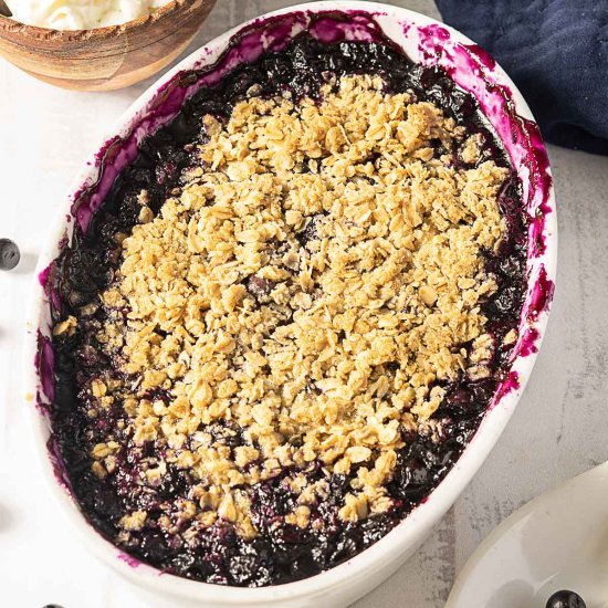 Gluten-Free Blueberry Crisp - Recipe photo by peelwithzeal