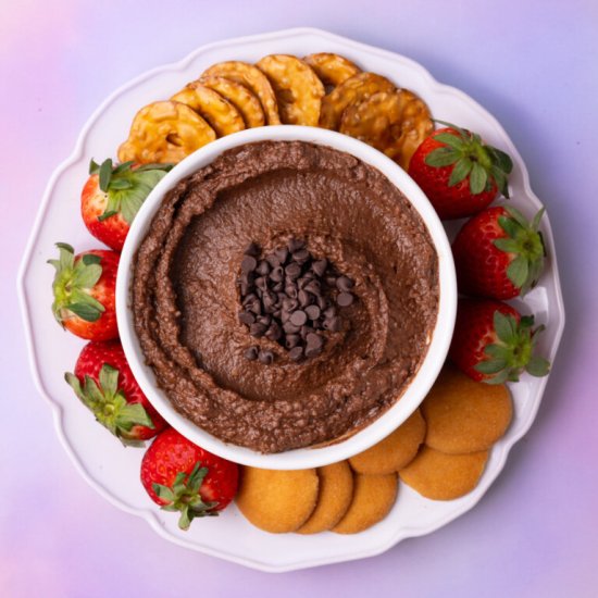 10-Minute Brownie Batter Hummus - Recipe photo by marleysmenu
