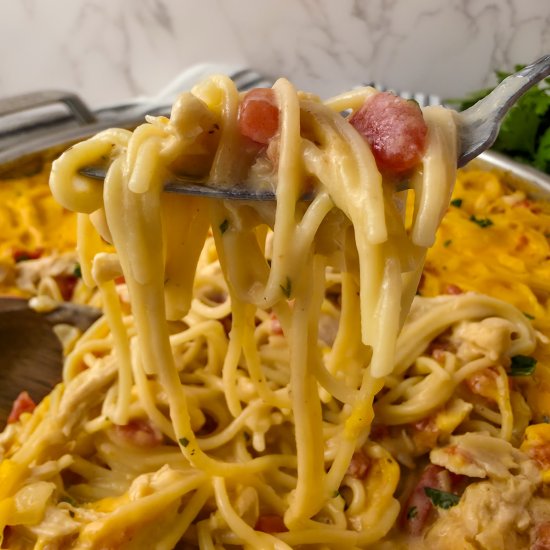 Cheesy Chicken Spaghetti - Recipe photo by simply scratch made