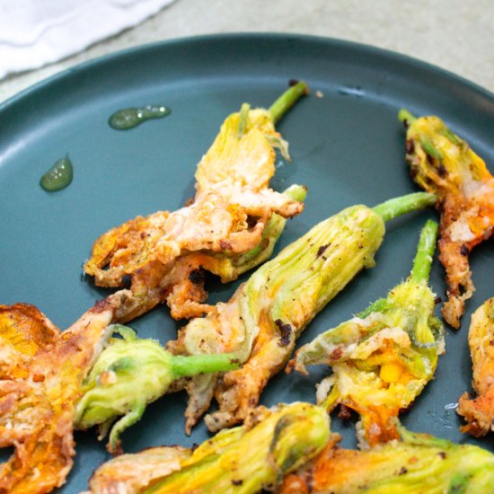Stuffed Squash Blossoms - Recipe photo by TheSiftedField2