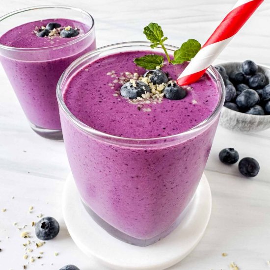 Blueberry Almond Butter Smoothie - Recipe photo by Low Histamine Kitchen