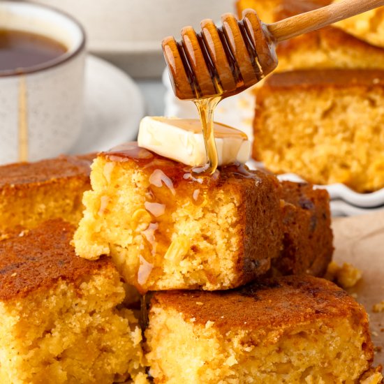 Jiffy Cornbread with Creamed Corn - Recipe photo by LittleChefWithin