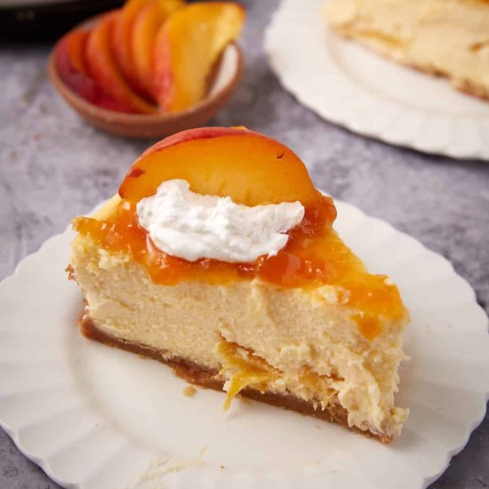 Peach Cheesecake - Recipe photo by Barbara Curry