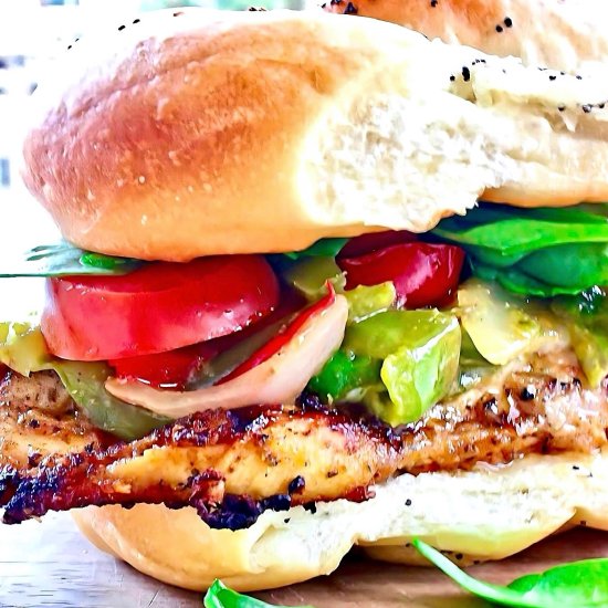 Chicken Fajita Sandwich - Recipe photo by Woman And The Whisk