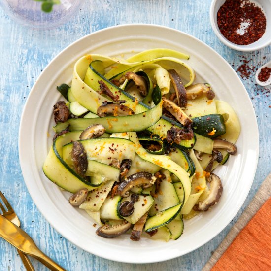 Citrus-Spice Zucchini Paparadelle - Recipe photo by BitterSweet