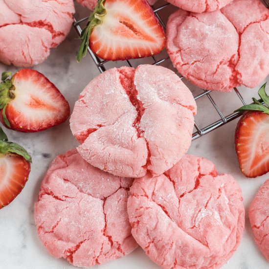 Strawberry Cake Mix Cookies - Recipe photo by Seasonal Cravings