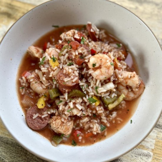 Crockpot Jambalaya - Recipe photo by thewholesomespoon