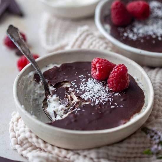 Vegan Coconut Chia Semifreddo - Recipe photo by vibrantplate