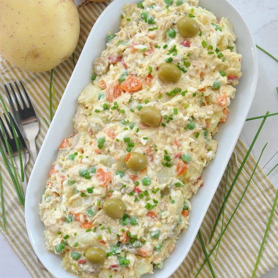 Classic Spanish Potato Salad - Recipe photo by Spain on a Fork