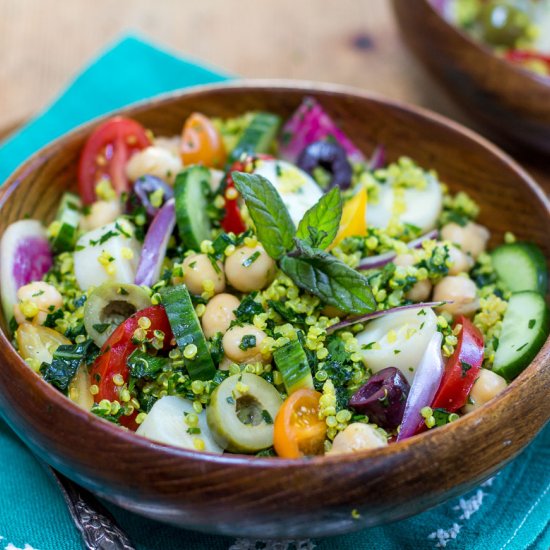 Veggie Quinoa Tabbouleh Salad - Recipe photo by a zest for life