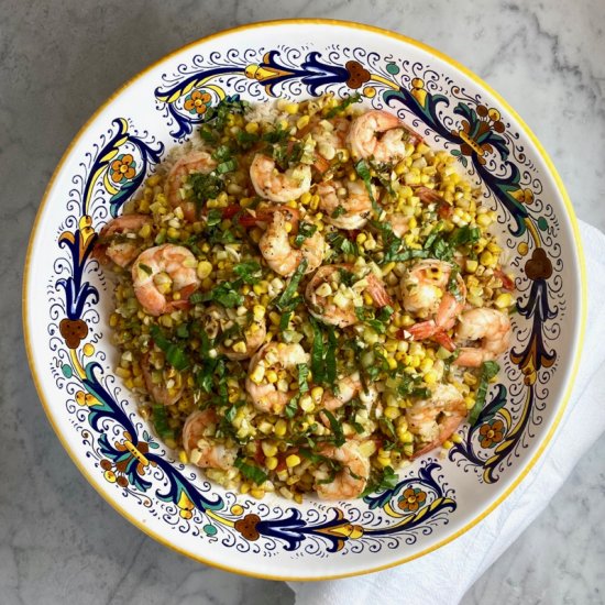 Skillet Shrimp & Corn - Recipe photo by thebrookcook.wordpress.com