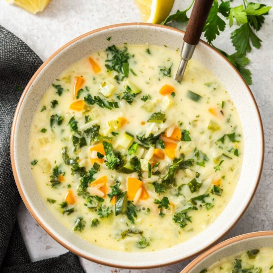 Creamy Orzo and Vegetable Soup - Recipe photo by itsnotcomplicatedrecipes