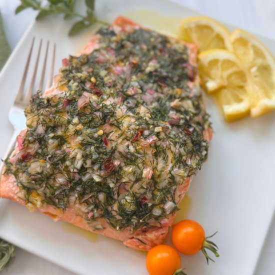 Mediterranean Salmon - Recipe photo by asweetthyme