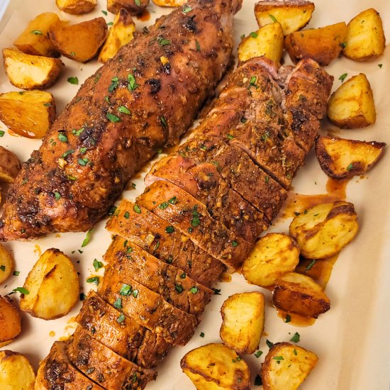 Easy Pork Tenderloin and Potatoes - Recipe photo by simply scratch made