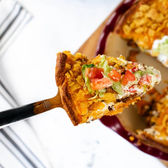 Frito Taco Pie - Recipe photo by The Cookin Chicks