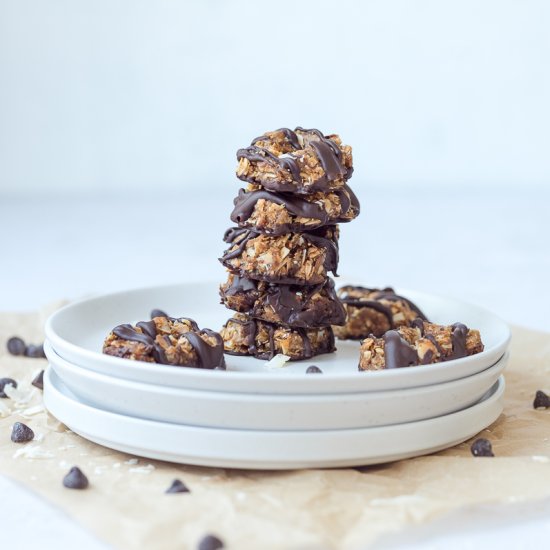 Healthy No-Bake Samoa Cookies - Recipe photo by The Sprinkled Cakery