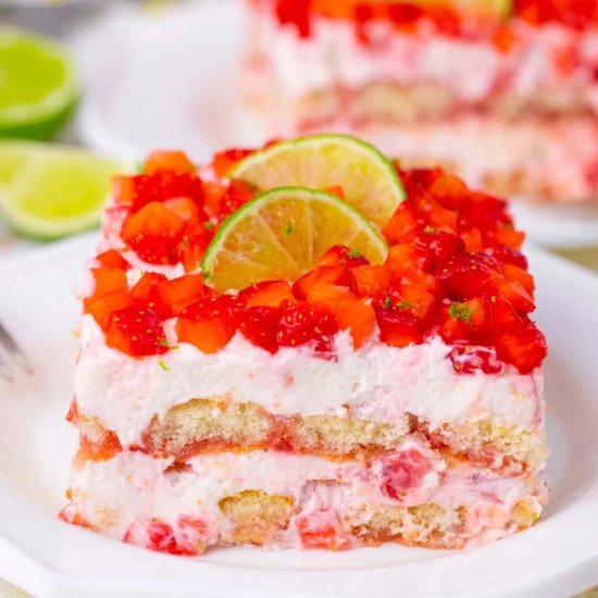 Strawberry Margarita Tiramisu - Recipe photo by peasandpeonies