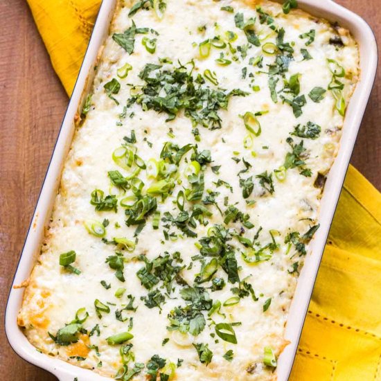 Cheesy Baked Corn and Poblano Rice - Recipe photo by ColeyCooks