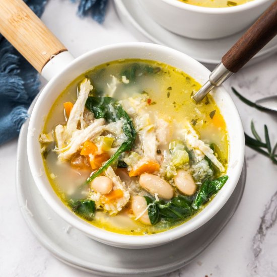 Italian Chicken and White Bean Soup - Recipe photo by itsnotcomplicatedrecipes