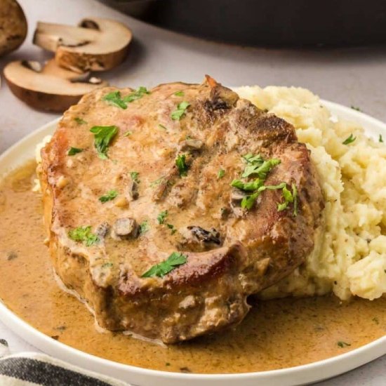 Pork Chops with Cream of Mushroom - Recipe photo by southern food and fun