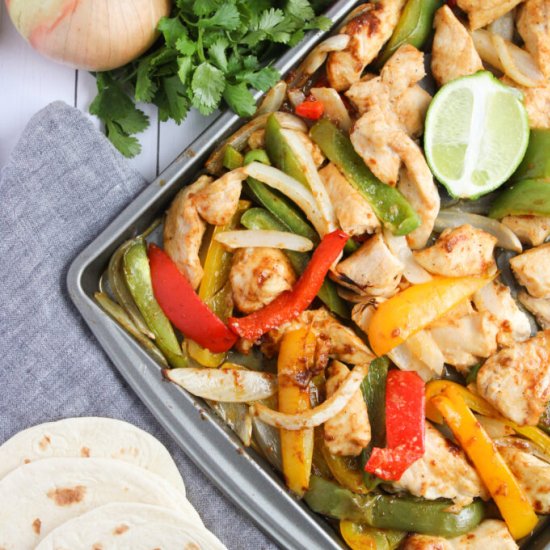 Sheet Pan Chicken Fajitas - Recipe photo by The Cookin Chicks