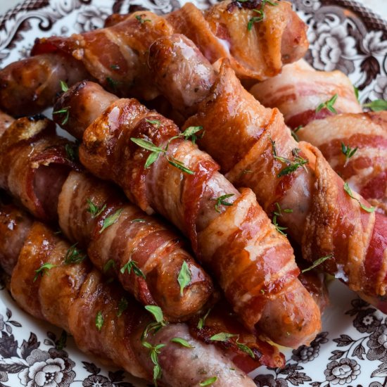 Sticky Maple Pigs in Blankets - Recipe photo by missrachelphipps