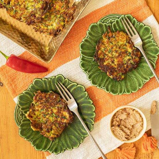 Crispy Pan-Fried Zucchini Fritter - Recipe photo by tenpoundcakecompany
