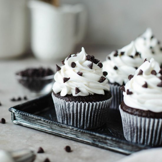 Chocolate Mayonnaise Cupcakes - Recipe photo by The Cookin Chicks