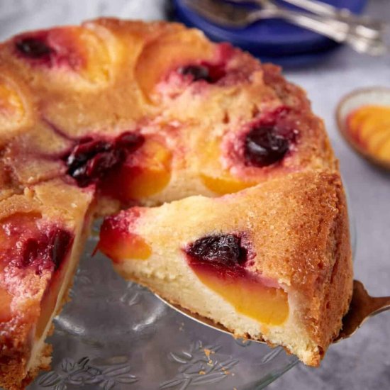 Moist Peach Upside Down Cake - Recipe photo by Barbara Curry