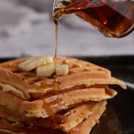 Waffles with Whipped Egg Whites - Recipe photo by Barbara Curry