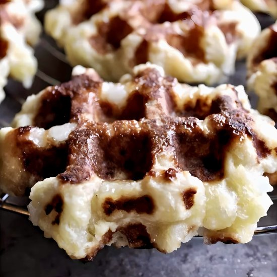 Belgian Sugar Waffles - Recipe photo by Woman And The Whisk