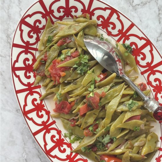Green Beans with Tomatoes - Recipe photo by Osharak