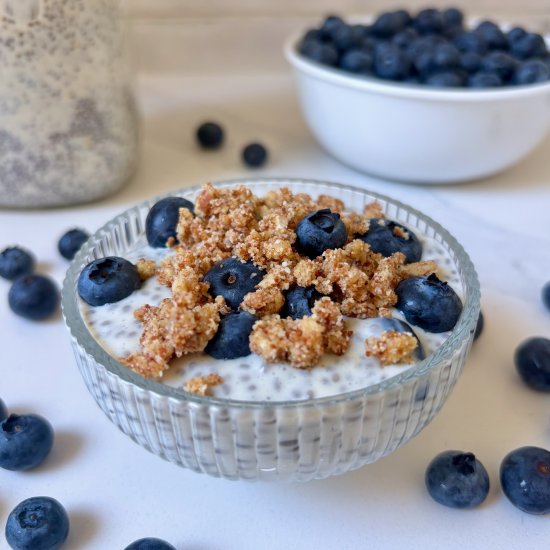 Blueberry Cheesecake Chia Pudding - Recipe photo by ThePypersKitchen