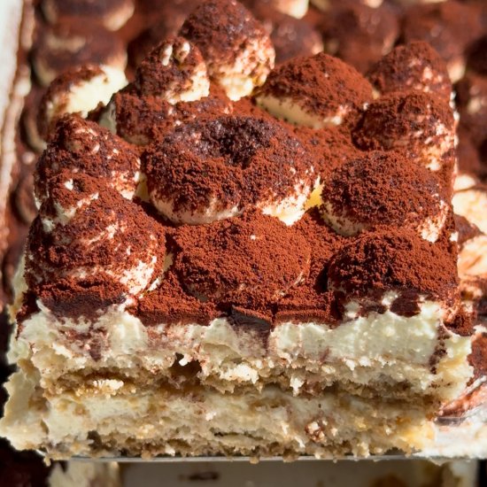 No-Egg Tiramisu - Recipe photo by Simshomekitchen