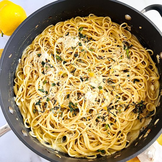 One Pot Lemon Butter Pasta - Recipe photo by theshortordercook