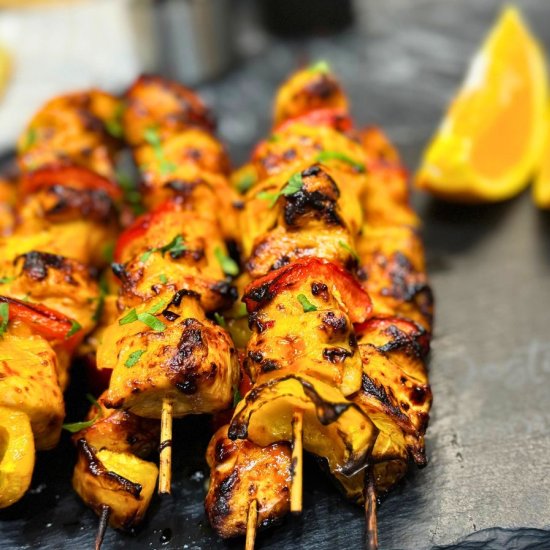 Easy Air Fryer Chicken Kebabs - Recipe photo by Delicious Destinations