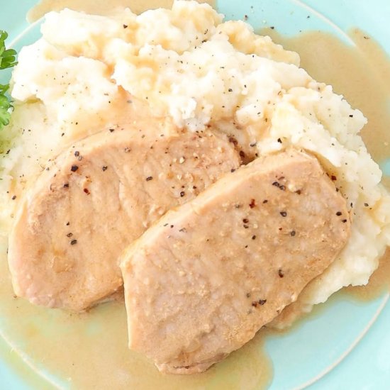 Pork Chops with Gravy - Recipe photo by Intentional Hospitality