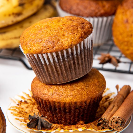 Pumpkin Banana Muffins - Recipe photo by IrenaMacri